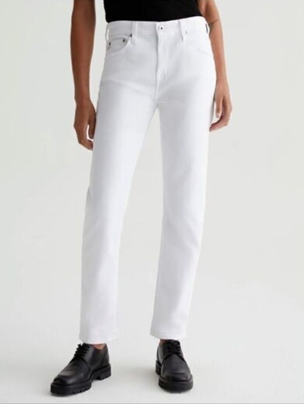 Ag-Ed Adriano Goldschmied White Ex-Boyfriend Slouchy Slim Denim Jeans
